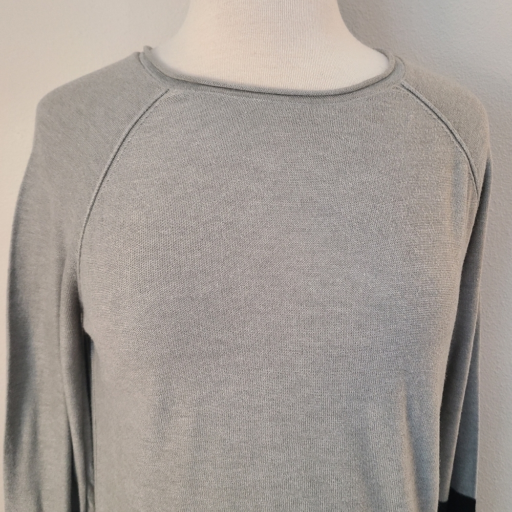 T Alexander Wang Gray Color Block Long Sleeve Top - image 3